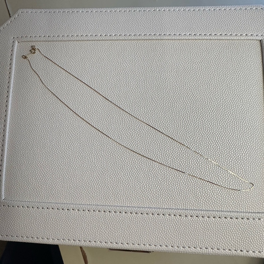 Delicate solid 14k gold Gold Chain Necklace fits like a choker!